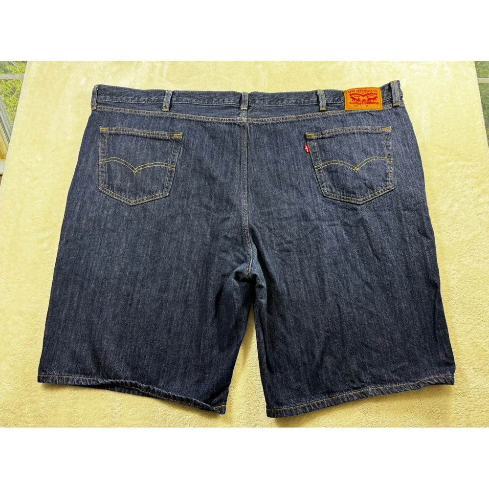 Levi's Mens 469 Loose Fit Dark Wash Denim Shorts 54 Meas: 56x11
